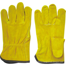 Golden Cow Split Leather Straight Thumb Driver Work Glove-9201